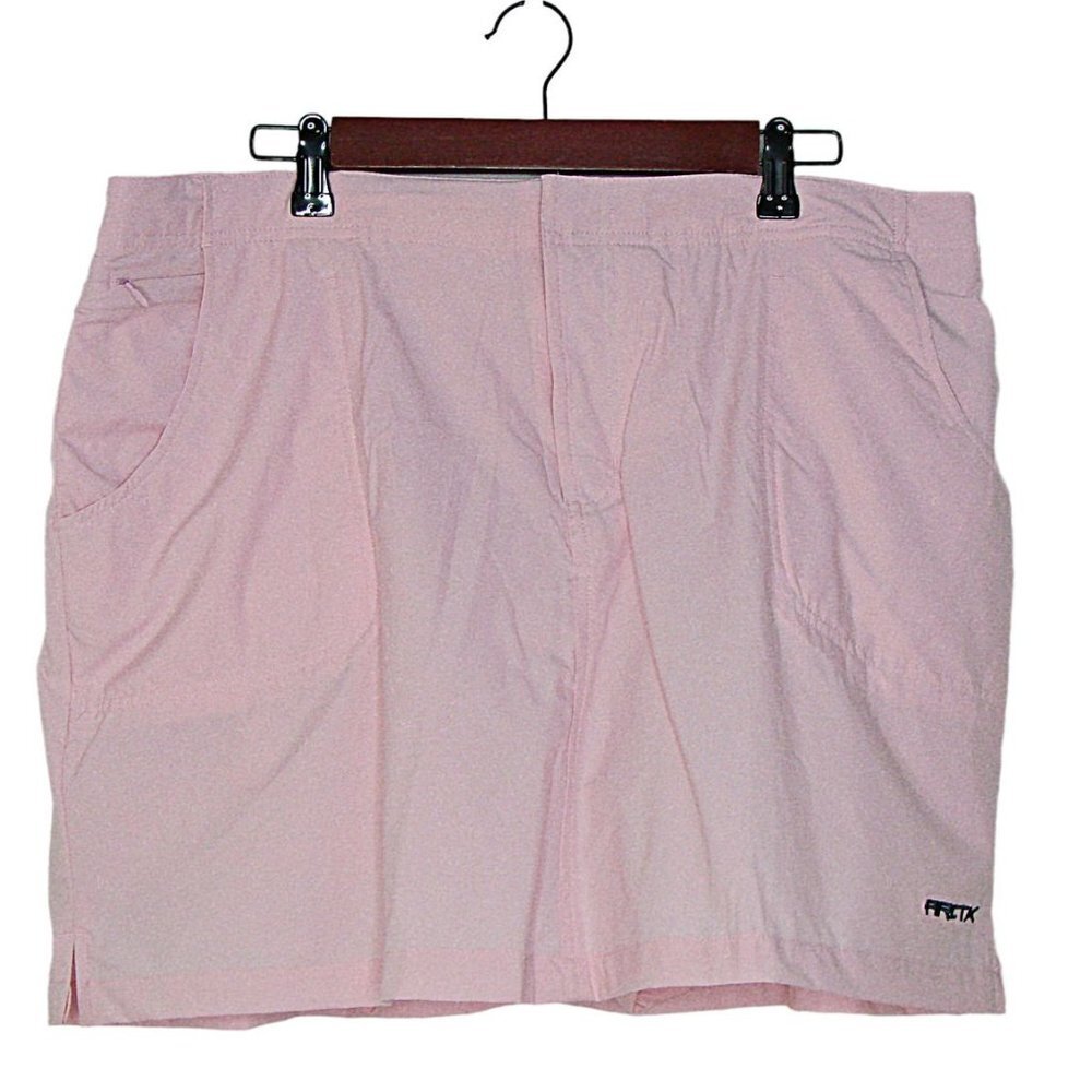 Arctix Womens Active Mini Skort Pink Flat Front Nylon Stretch Pockets Size XL